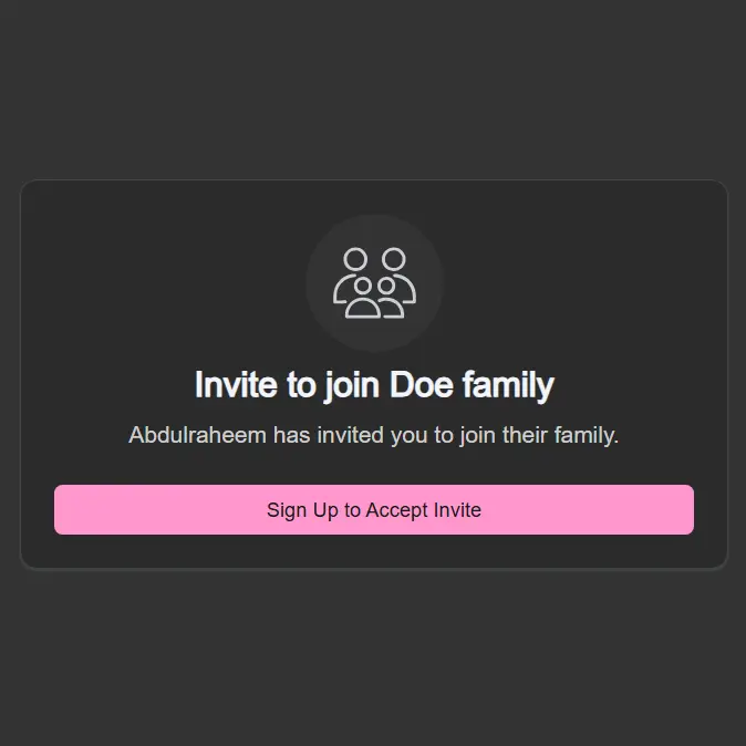 Invite relatives & collaborate with roles interface